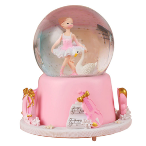 Romantic Resin Music Box Ballerina Snow Globe Wedding Souvenirs Gifts Favors Custom Dancing Couple Snowball Souvenir