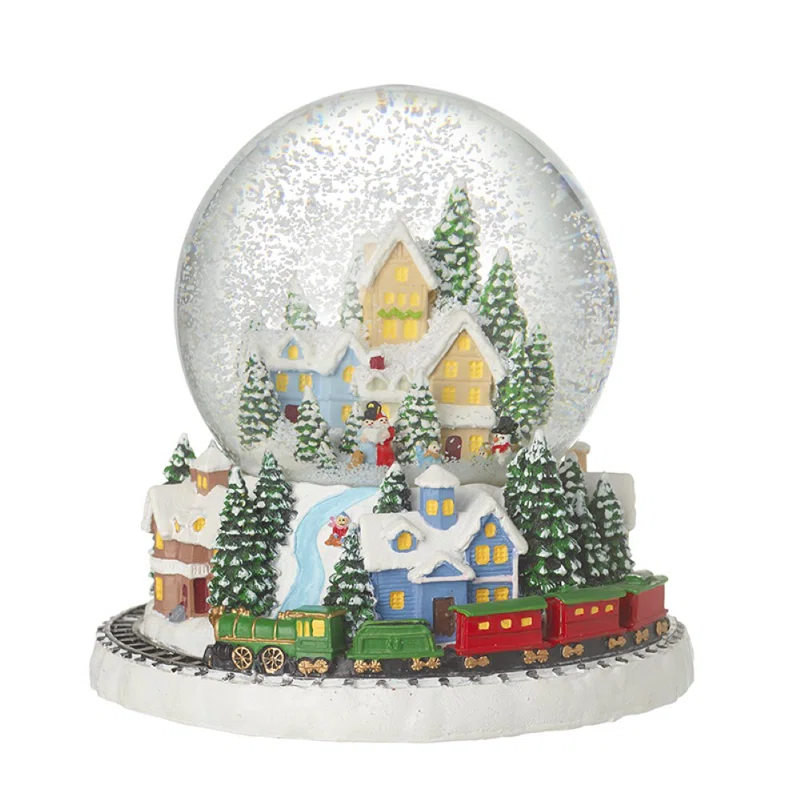 Custom Your Design 100mm Glass Snow Globe Souvenir Gifts Resin Snowball With Christmas Holiday