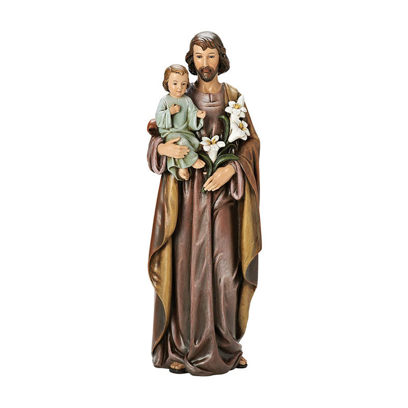 Custom Home Decorative Resin Jesus Statue with Children Figure Resin Stone Catholic Religious Statue