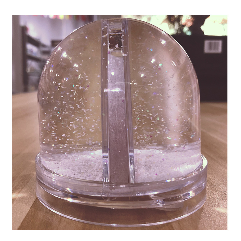 China Wholesale Ball Photo Frame Christmas Snow Globe With Glitter Water Globe Picture Insert