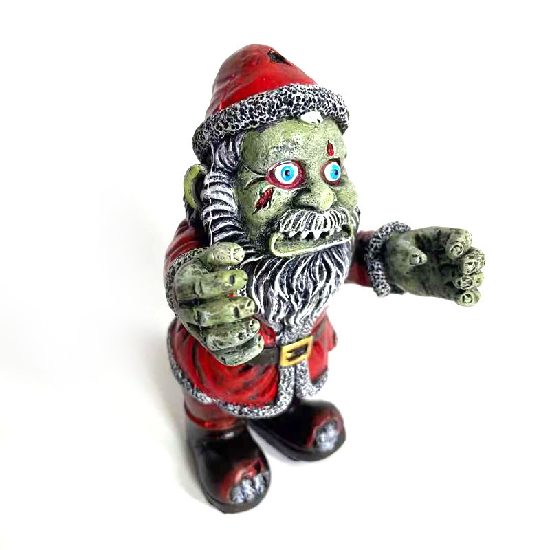 Resin Crafts Santa Claus Horror Movie Zombie Gnome Garden Statues Outdoor Decoration