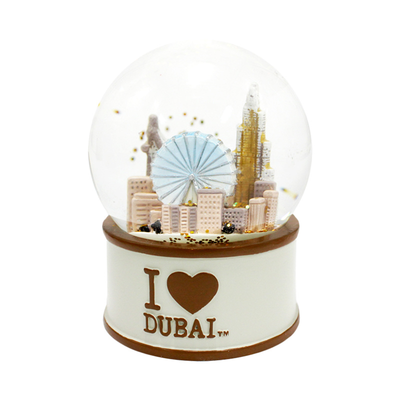 Customize Resin Crafts Country Souvenir Gift Dubai Snow Globe