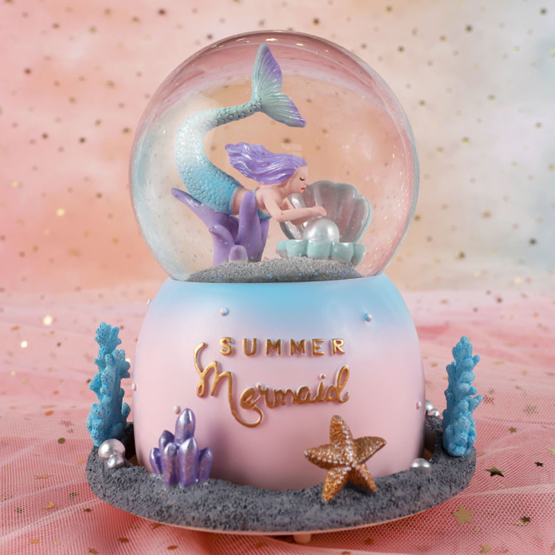 Custom made empty snow globe with snow flake or shiny flake