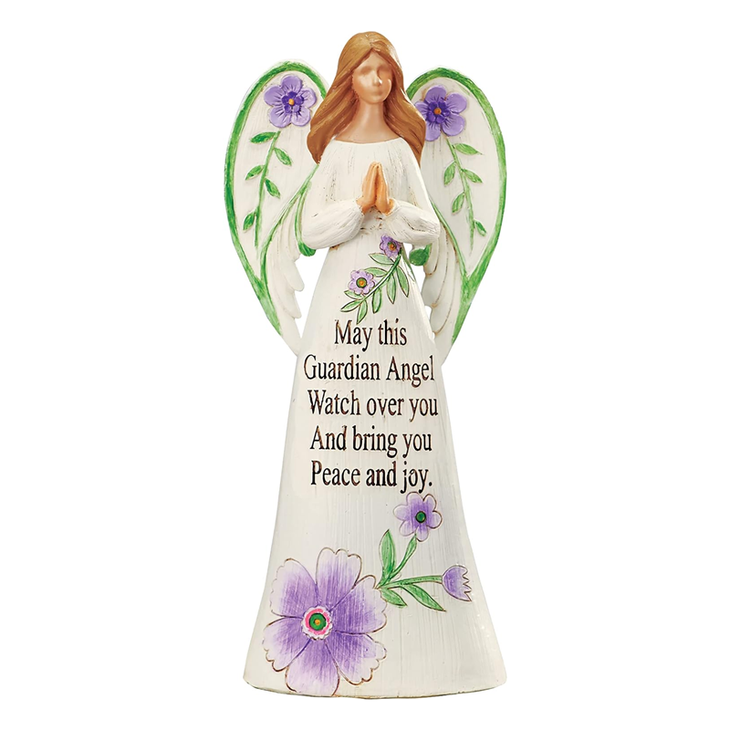 Custom Figurine Resin Home Decoration Angel Statue Figurine with Sentiment Saying Wholesale