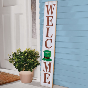 Home Decor Vertical Multi-Season Wooden Welcome Sign Decor with Magnetic