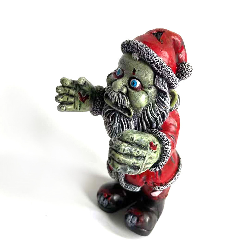 Resin Crafts Santa Claus Horror Movie Zombie Gnome Garden Statues Outdoor Decoration