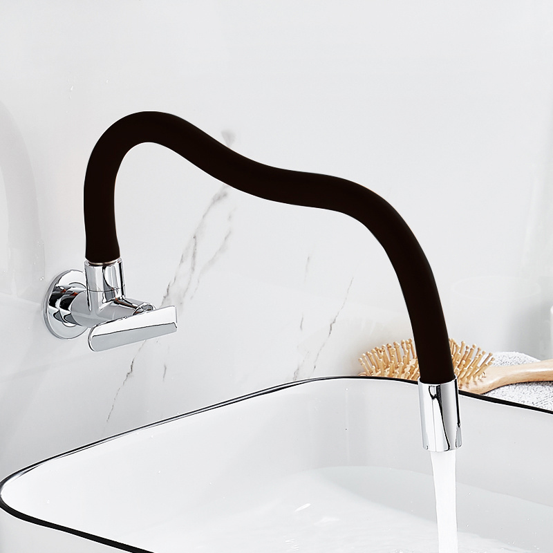 New design brass body colorful pull out flexible hose cold water kitchen sink faucet