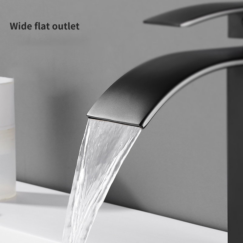 High Quality Stainless Steel Bathroom Tap Luxury Home Waterfall Basin Faucet