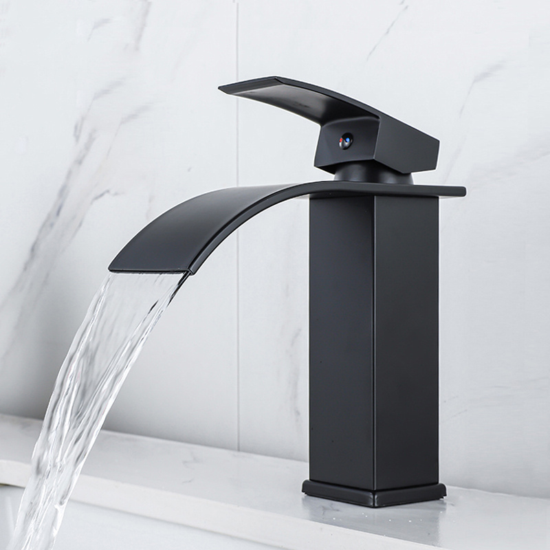 High Quality Stainless Steel Bathroom Tap Luxury Home Waterfall Basin Faucet