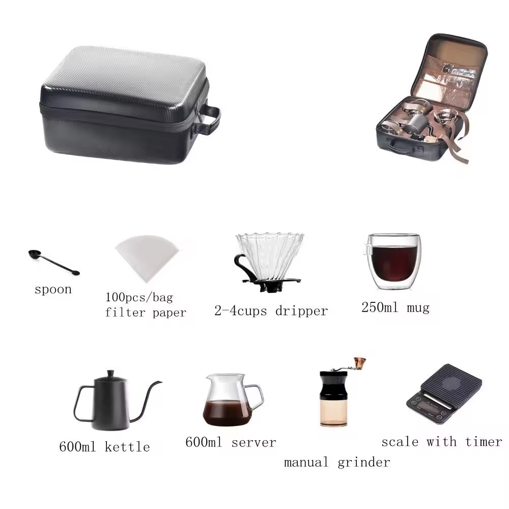 Hot sell best Drip Coffee Set Pour Over set Coffee travel bag Gift Set