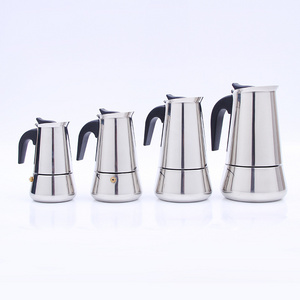 304 Stainless Steel  Italian Stovetop Induction Coffee Filter Percolator Espresso Coffee Pot Maker Moka Pot