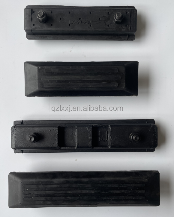 Customized size imported material bolt on rubber track pads for excavator loader bulldozer