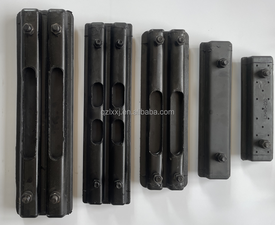 Customized size imported material bolt on rubber track pads for excavator loader bulldozer