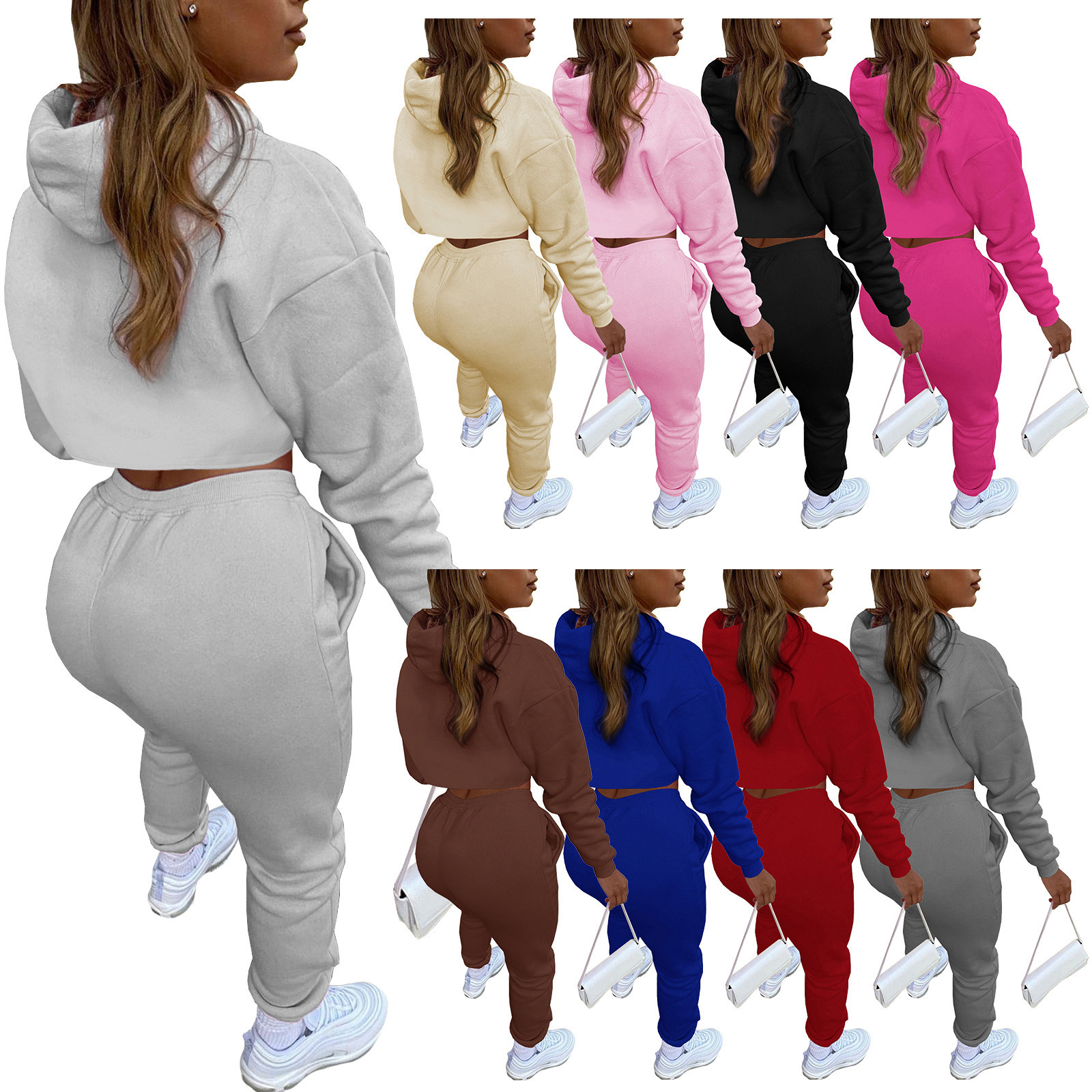 Sweatpants and hoodie set tracksuit women 3 two piece pants jogging jogger set women 2023 custom jogging jogger suits for women