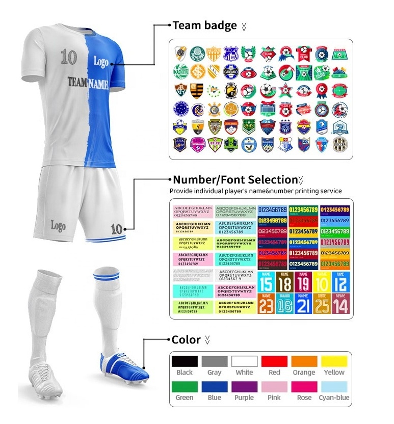 Luson Customized Man Soccer Football Jersey 100% Polyester Breathable Quick  Top Quality Custom Soccer Jersey Quick Dry Adults