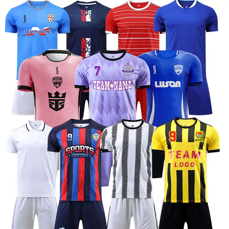 LUSON New Design Football Jersey Set  Soccer Team Mens  Football Shirt Custom Soccer Uniforms Jerseys