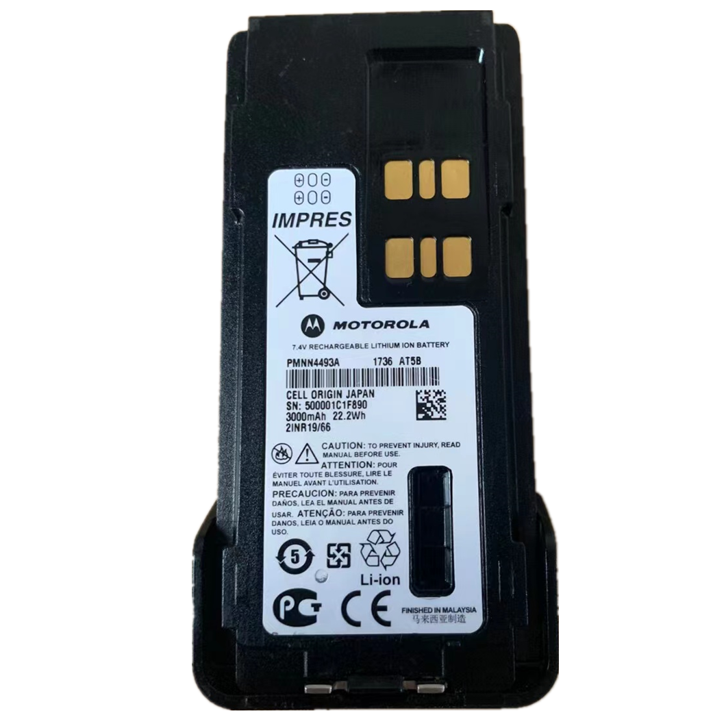 PMNN4493 Motorola Original IMPRES Hi-Cap Li-Ion 3000 mAh Low Volt Battery Replacement for XPR3000/DP4401e/DP2400e/DP2600e/APX900