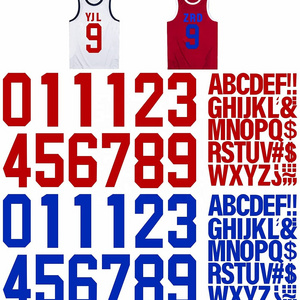 Wholesale heat transfer vinyl screen printing football heat transfer number basketball sports number letter dtf transfer