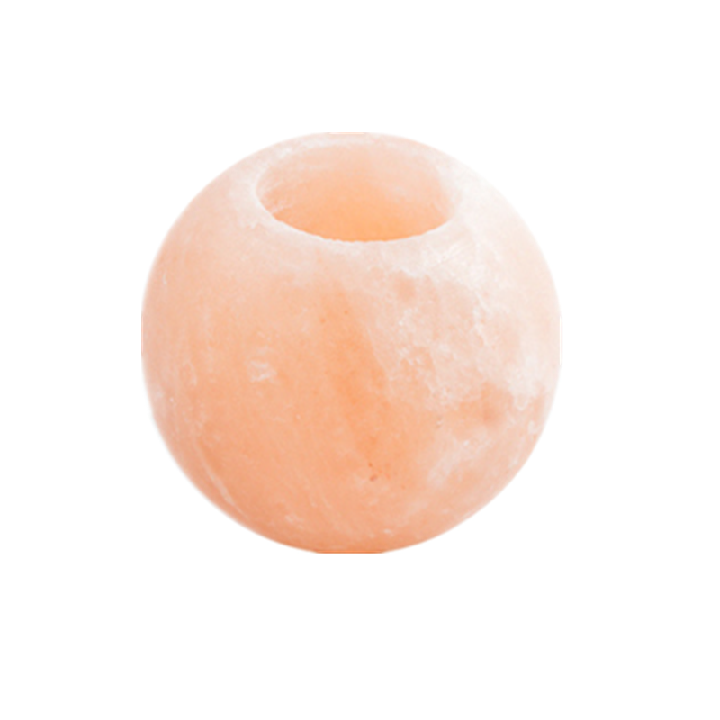 Natural stone sphere himalayan Rock salt candle holder