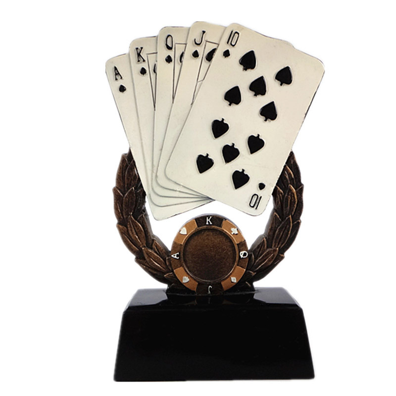 Custom Colors Trophies Resin Poker Awards Trophy