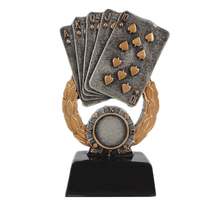 Custom Colors Trophies Resin Poker Awards Trophy