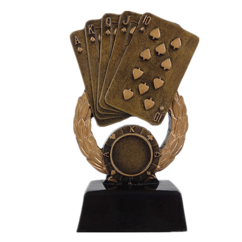 Custom Colors Trophies Resin Poker Awards Trophy