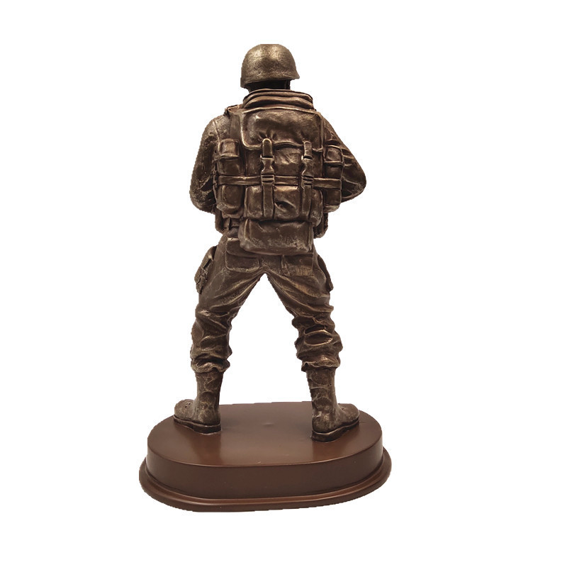 Resin custom antique brass cold cast bronze soldier statues