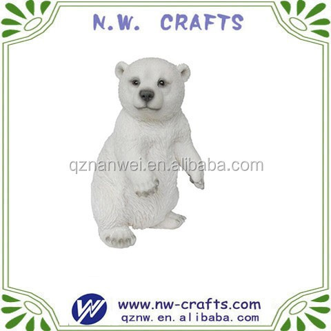 Hand paint Polyresin standing black bear toilet paper holder