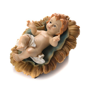 Vivid Decorative Polyresin baptism gift Baby Jesus Figure Statue