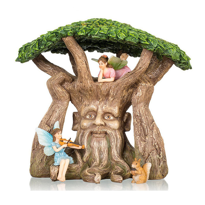 Fairy Garden Accessories with Miniature Garden Fairies Play on a Swing