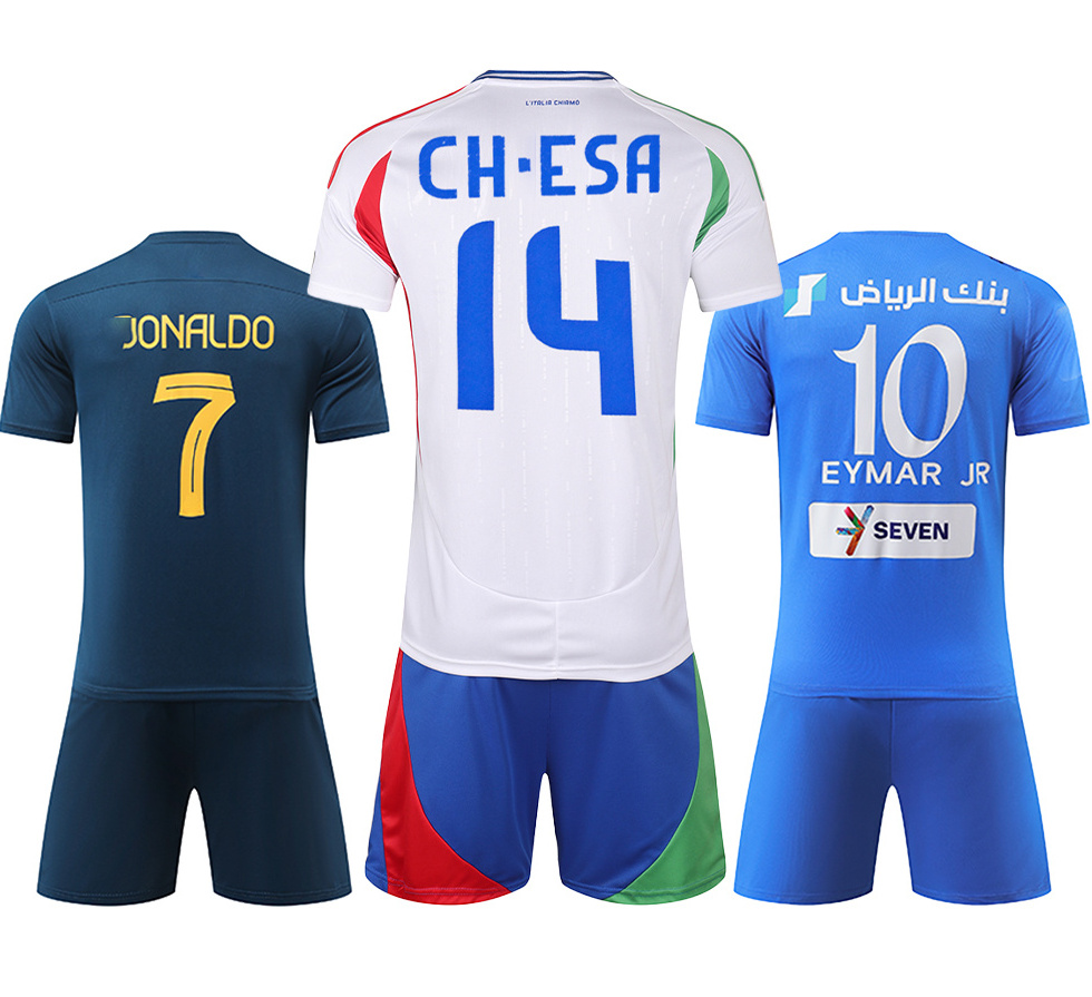 2024 25 player version new season Quick drying soccer jersey Italy Ronaldo Neymar Adults Customized football jersey