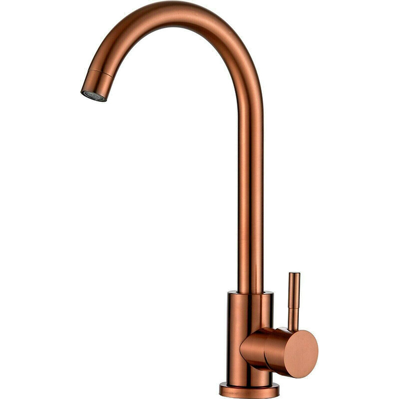 Stainless steel gold kitchen faucet brushed gold basin hot and cold water faucet