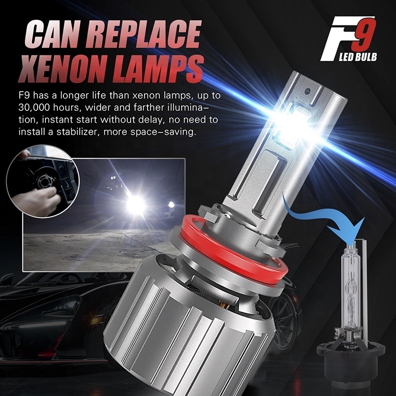 F9 Auto LED Light H4 130W  H7 H1 H3 Headlamps Bulb H11 9005 9006 H13 9007 H4 Car headlight