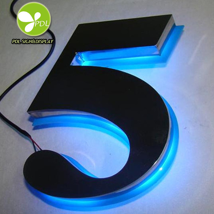 Manufacturer Custom Led House Numbers Apartment Backlit Illuminated Stainless Steel Number Hotel Door Number Sign