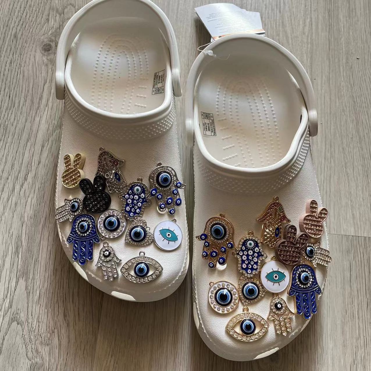 Fashion bling flip-flops shoe clip connector heel sandal accessories rhinestone chain shoes decoration