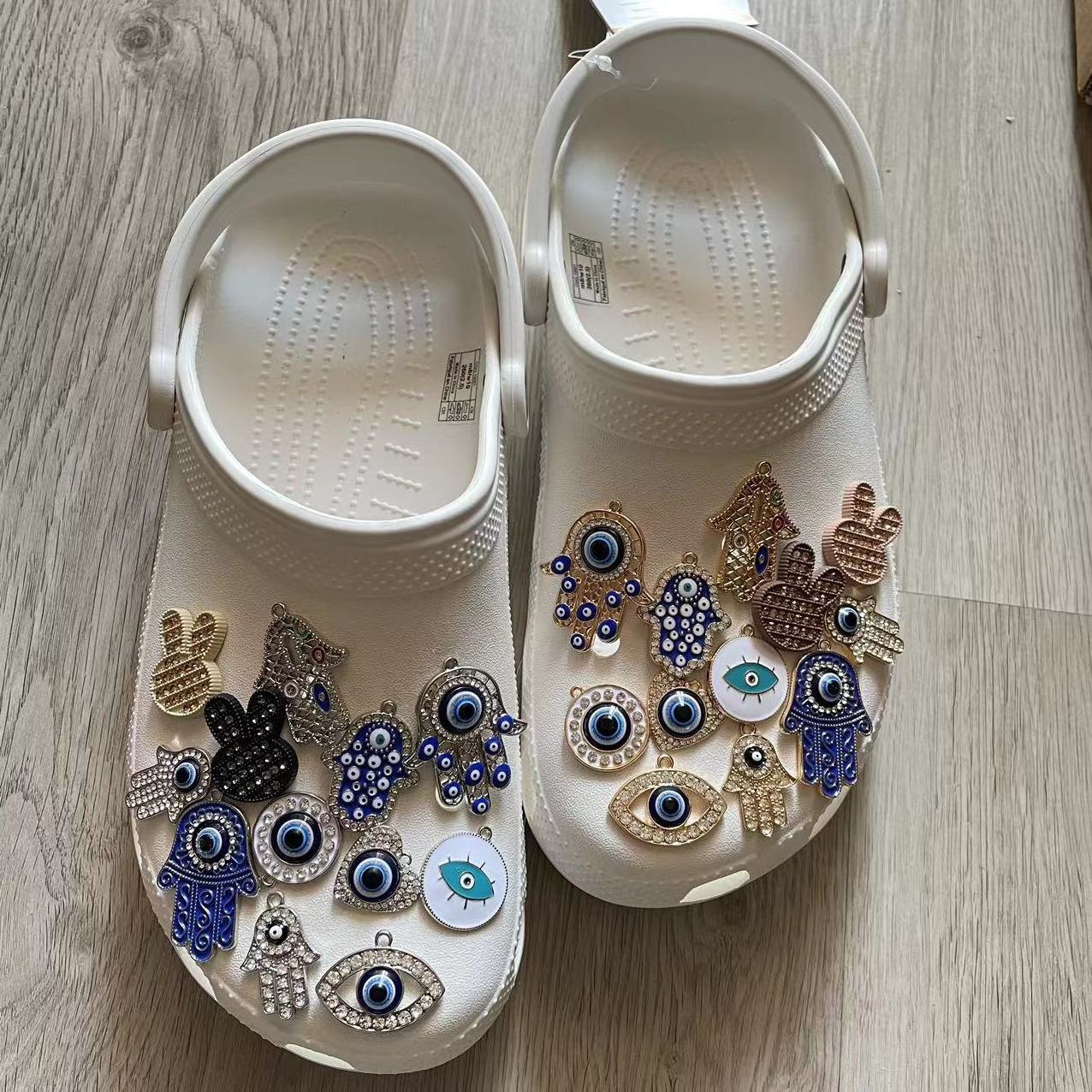 Fashion bling flip-flops shoe clip connector heel sandal accessories rhinestone chain shoes decoration