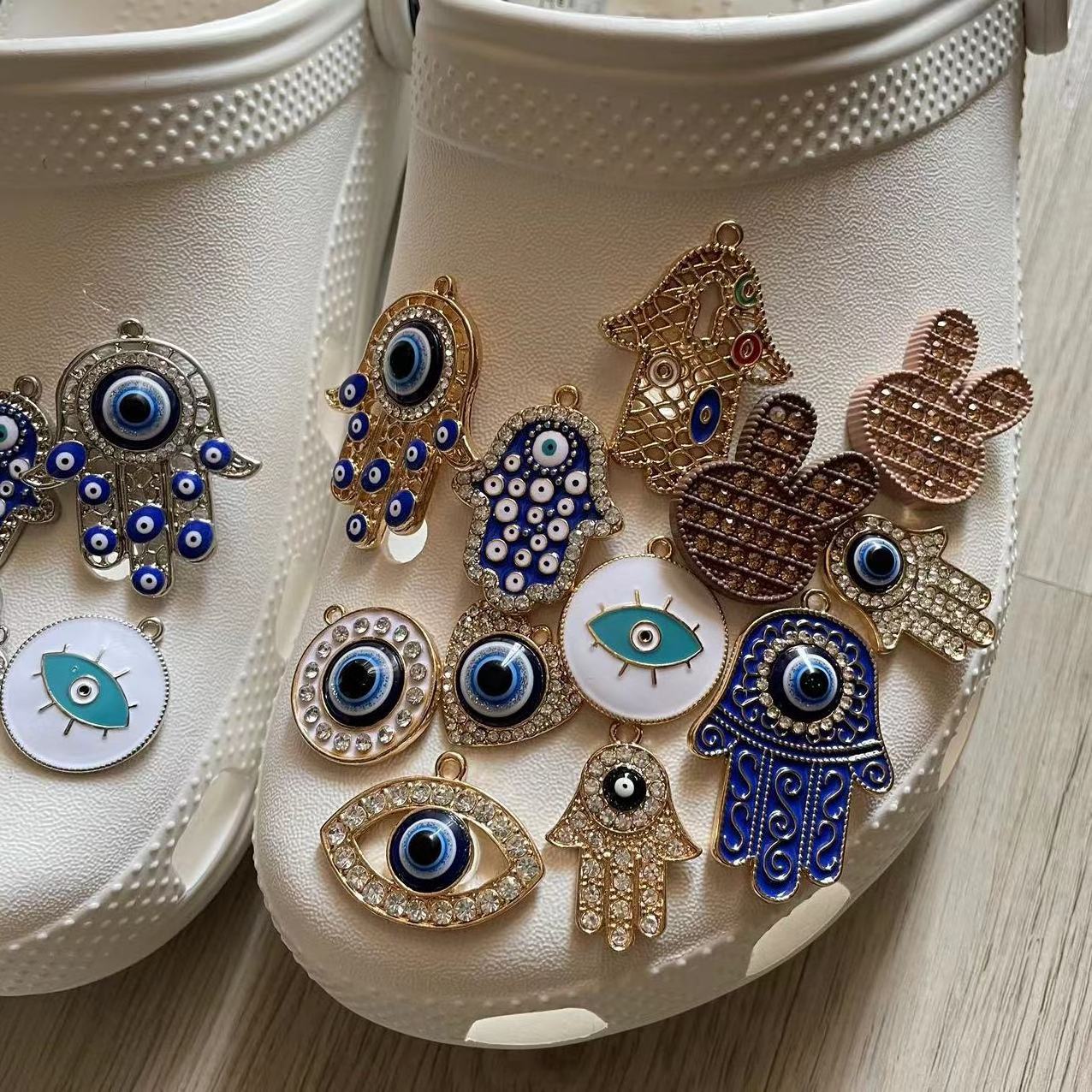 Fashion bling flip-flops shoe clip connector heel sandal accessories rhinestone chain shoes decoration