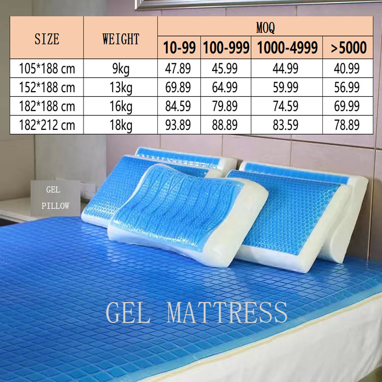 Electric Cooling Mattress Topper Anti-Bacterial Summer Ice Gel Waterproof Silicone Bed Topper Plant Anti-Static Folding Mat Home