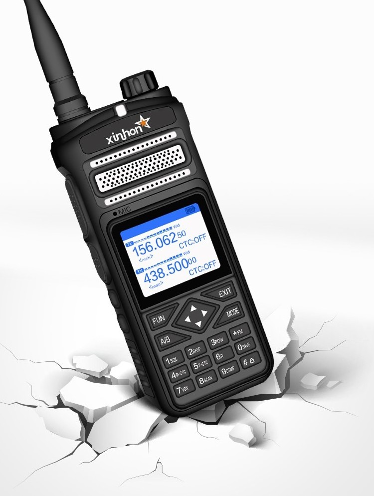 XH-A91  Guard Equipment Radio  Long Distance  Dual bands UHF and VHF Walkie Talkie  12W Two way Radio Waterproof