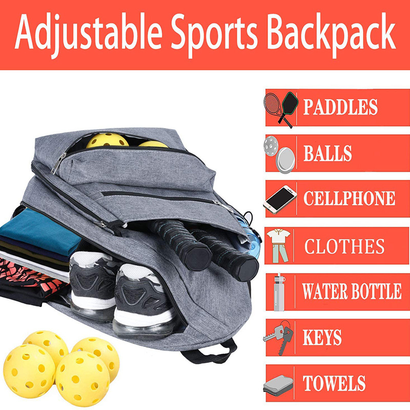 Tennis Bag Backpack Large Tennis Bag for Women & Teenagers Holds 2 Tennis Rackets & Balls