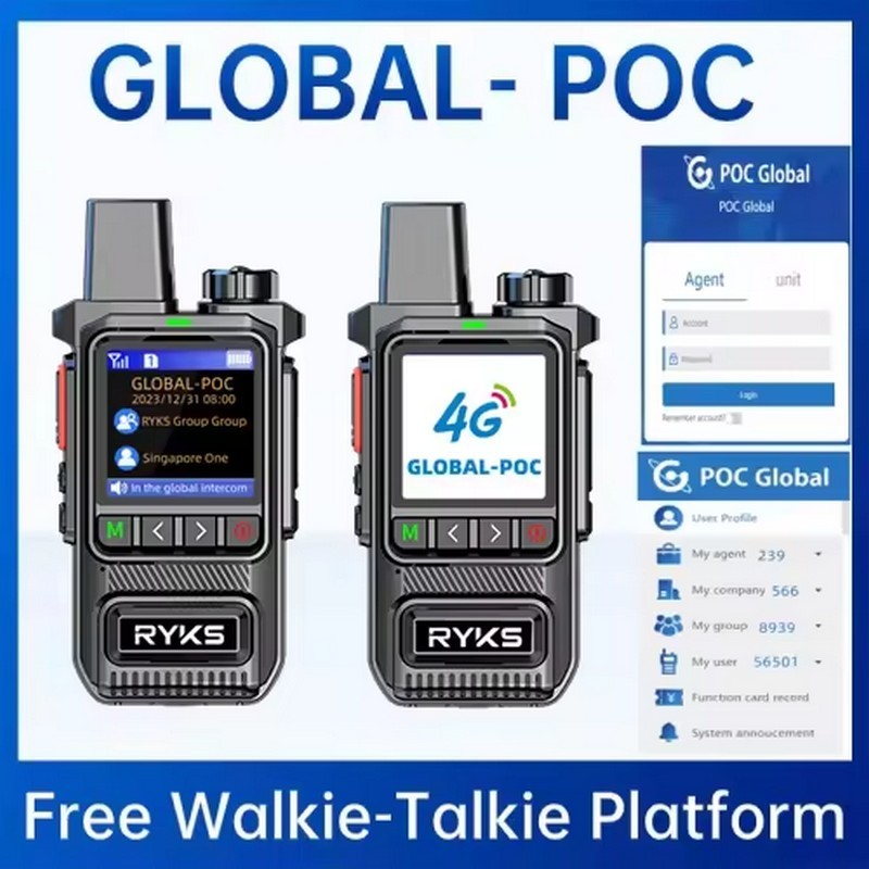 Walkie Talkie 4g Sim Card WiFi Network Cell Phone Radio Long Range 100 Miles Professional POC Walkie Talkie