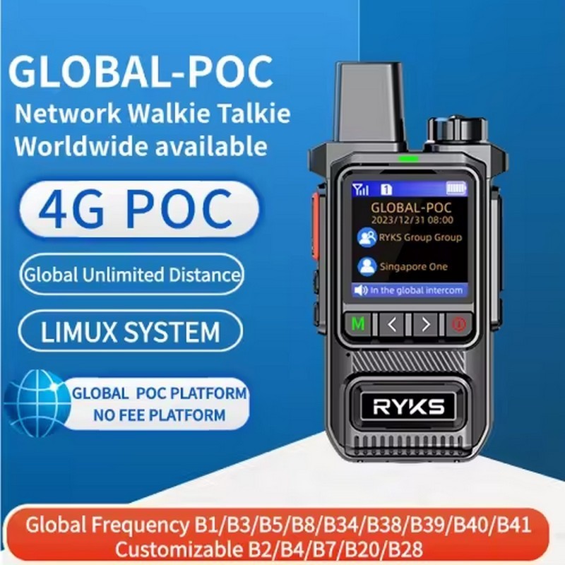 Walkie Talkie 4g Sim Card WiFi Network Cell Phone Radio Long Range 100 Miles Professional POC Walkie Talkie