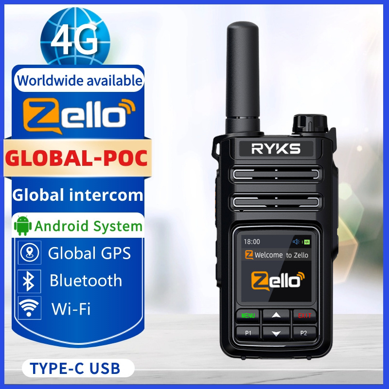 poc radio zello walkie talkie 4g long range 200km 500km 3000 mile 5000km range pair with sim card walki talki kids