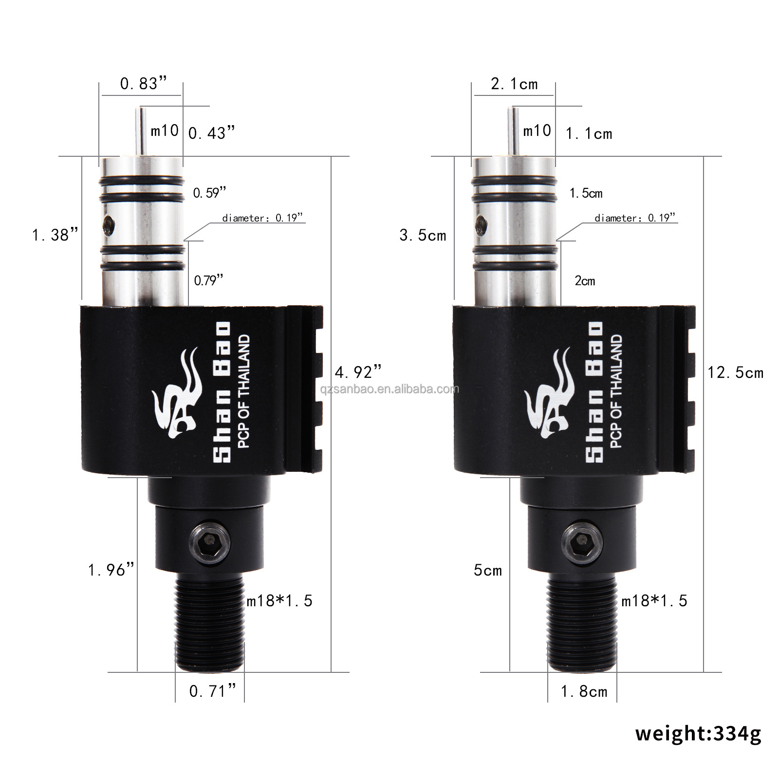 Shan bao Pcp 2022 The latest aluminum alloy Z-type valve anti-backwind large-diameter air outlet with 20mm guide rail