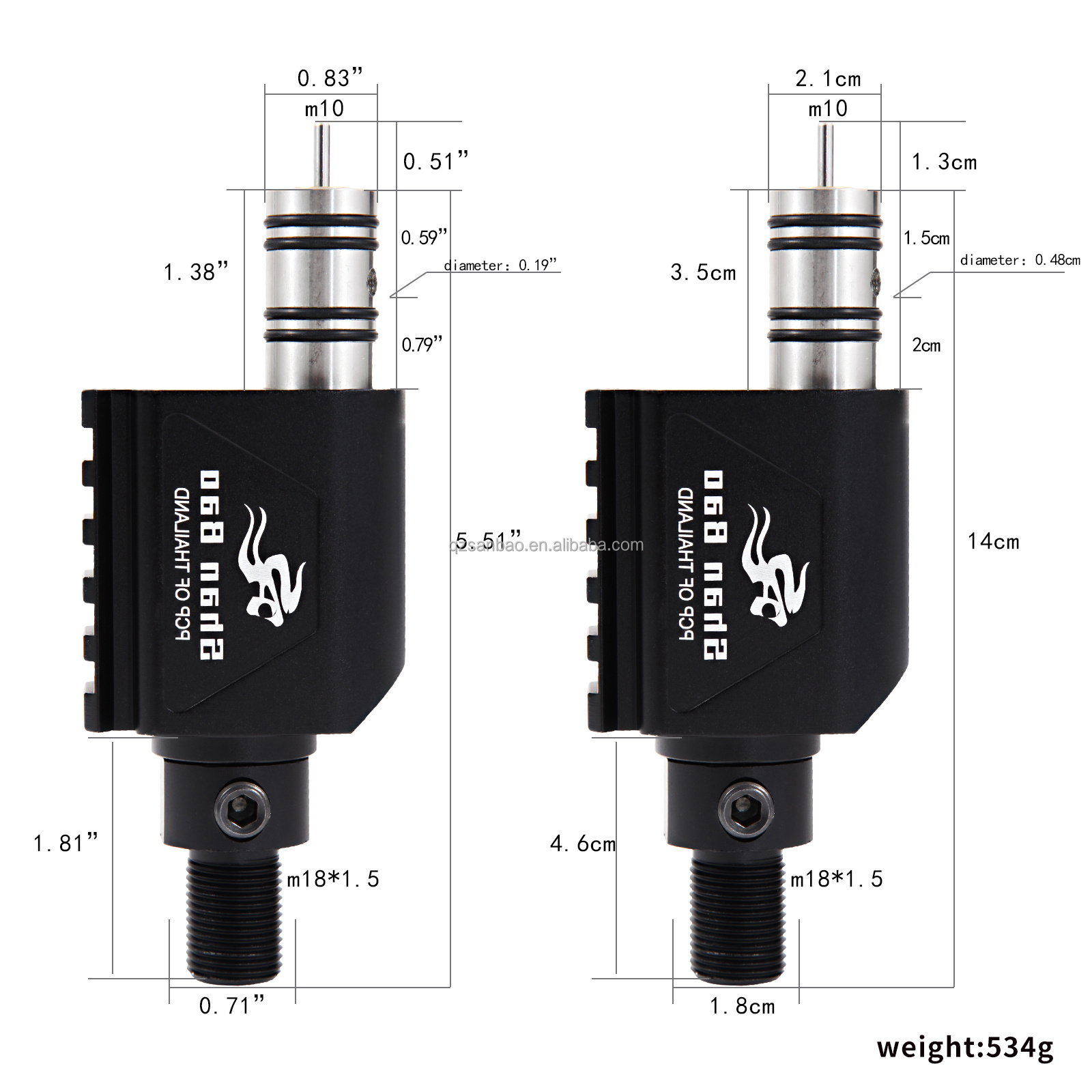 Shan bao Pcp The latest Z-valve air chamber anti-reverse wind with 20mm guide