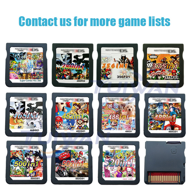 228 in 1 multi game All in 1 Game Cart Games Cartridge For NDS DS NDSL NDSi 3DS 2DS