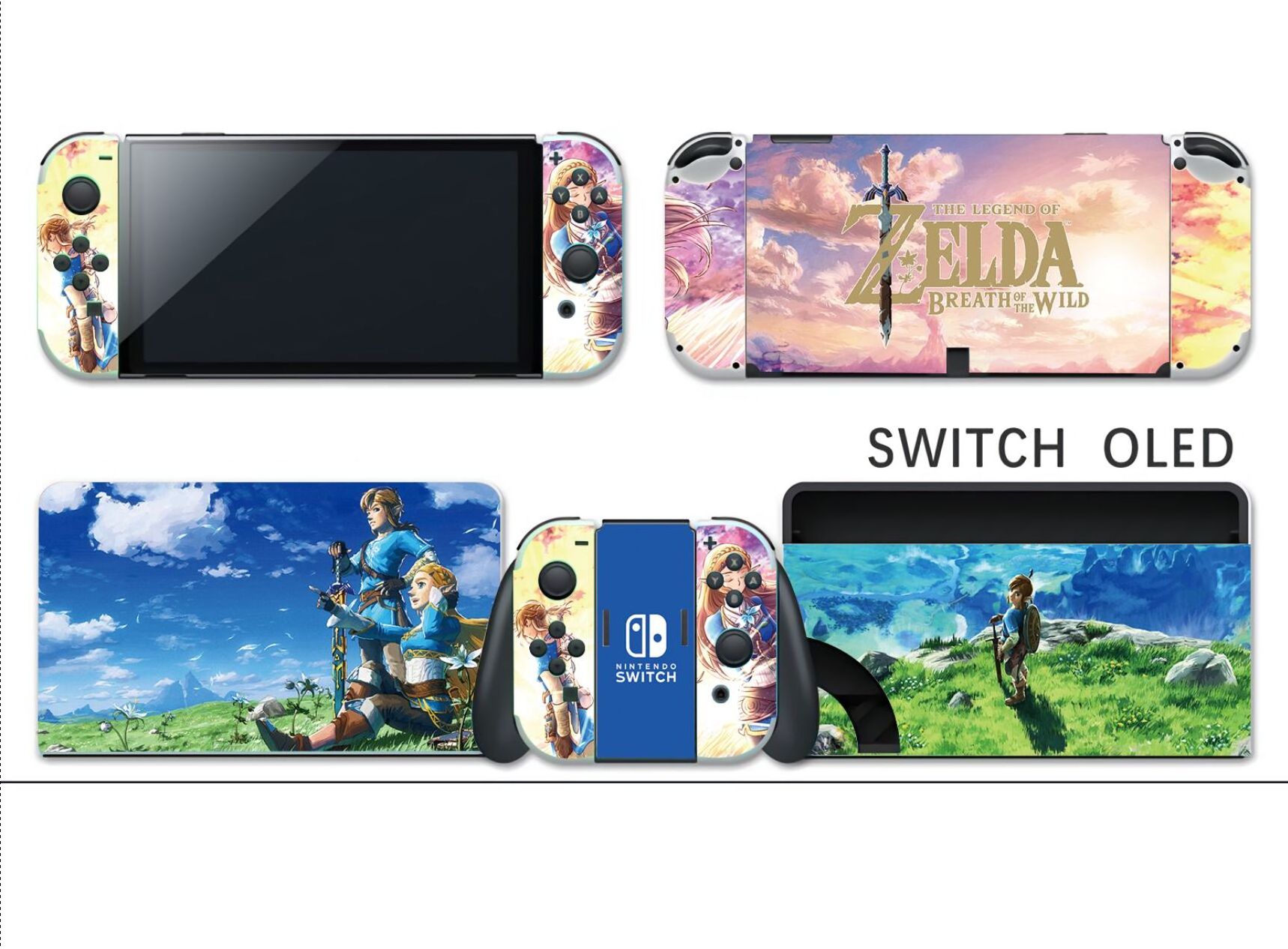 For Nintendo Switch OLED Console Protective Sticker Cover Skin Multiple Patterns Skin sticker