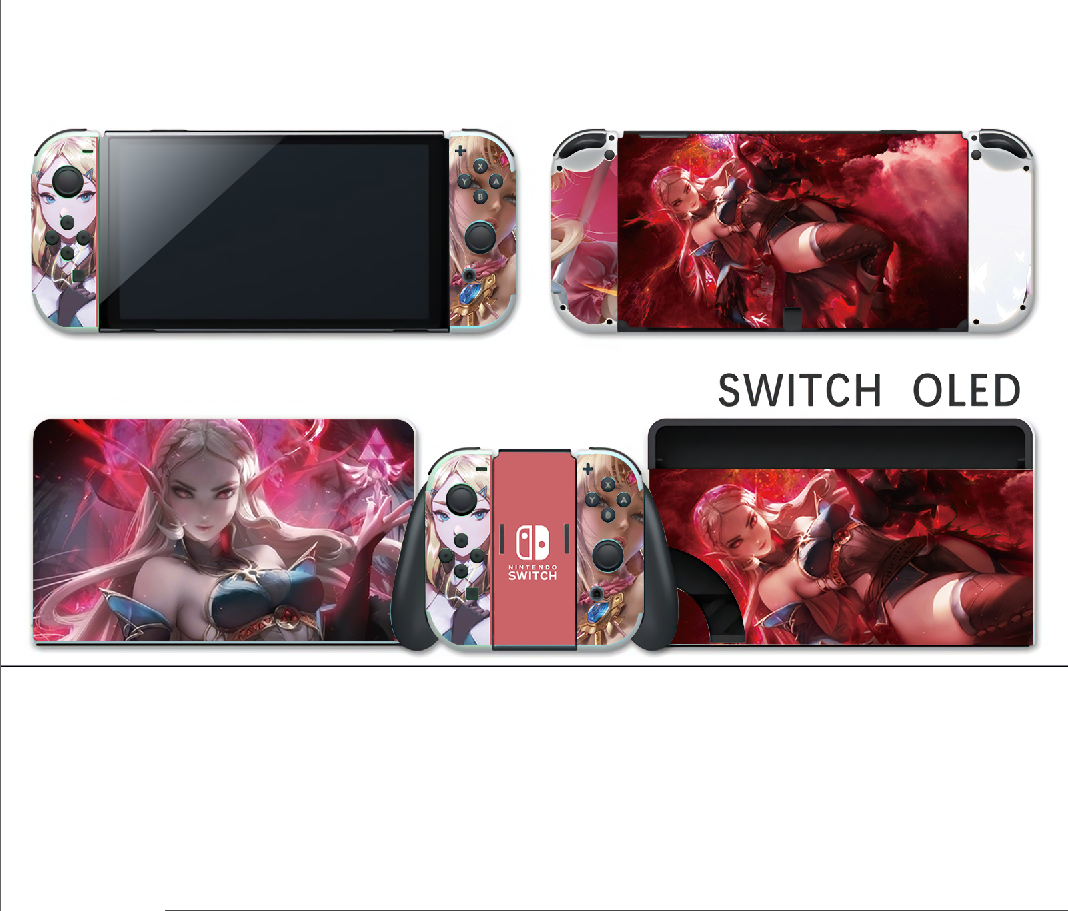 For Nintendo Switch OLED Console Protective Sticker Cover Skin Multiple Patterns Skin sticker