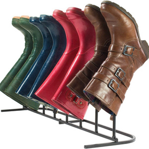 Freestanding Boots Organizer Metal Boots Holder Fit Storage for 4 Pairs Shoes and Boots Rack