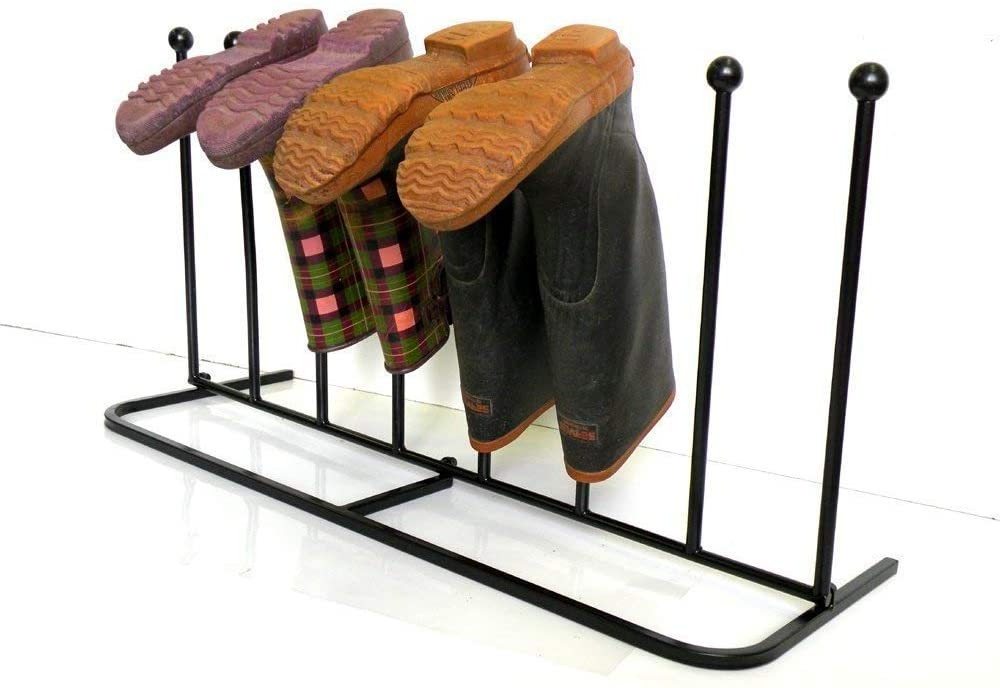 Freestanding Boots Organizer Metal Boots Holder Fit Storage for 4 Pairs Shoes and Boots Rack